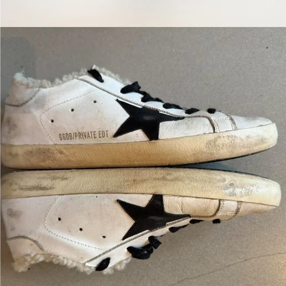 Golden Goose Private Edit White Shearling Superstar - Picture 1 of 5